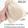 toallabolsa Set 12 Pétalos Desmaquillantes Reutilizables de Bambú