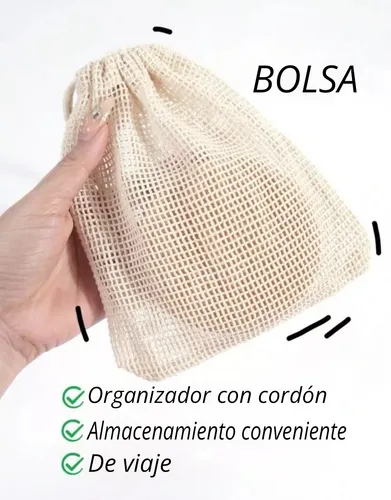 toallabolsa Set 12 Pétalos Desmaquillantes Reutilizables de Bambú