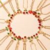 Collares Frutales Natali chapados en oro